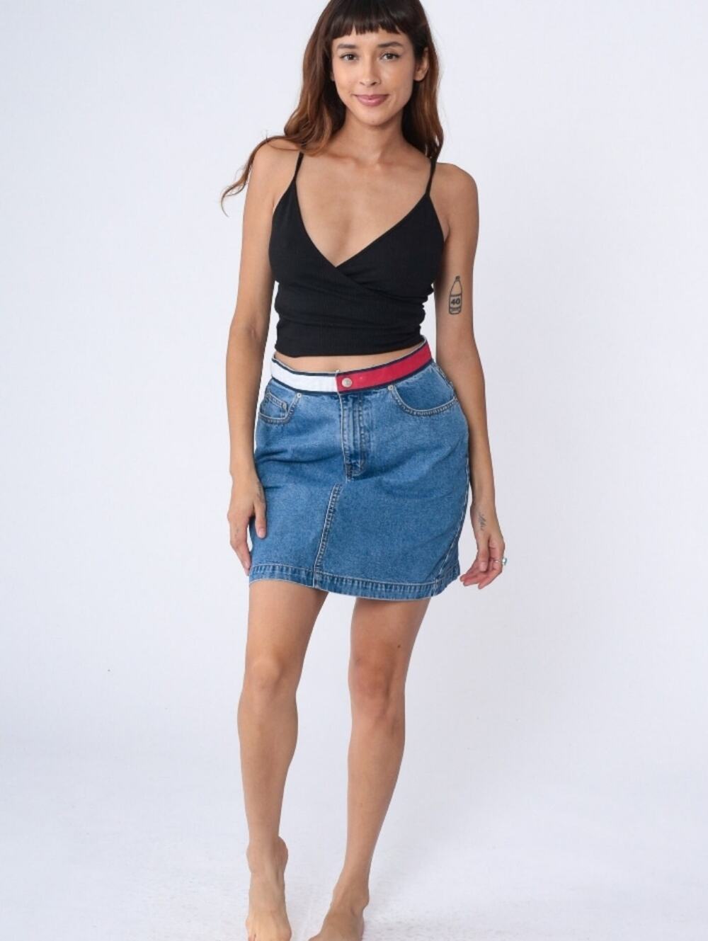 Vintage Tommy Hilfiger Tommy Jeans Denim Skirt Size 6